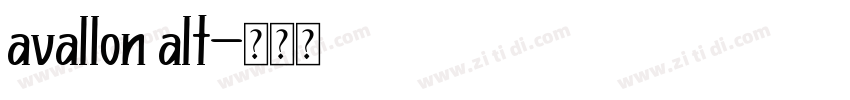 avallon alt字体转换